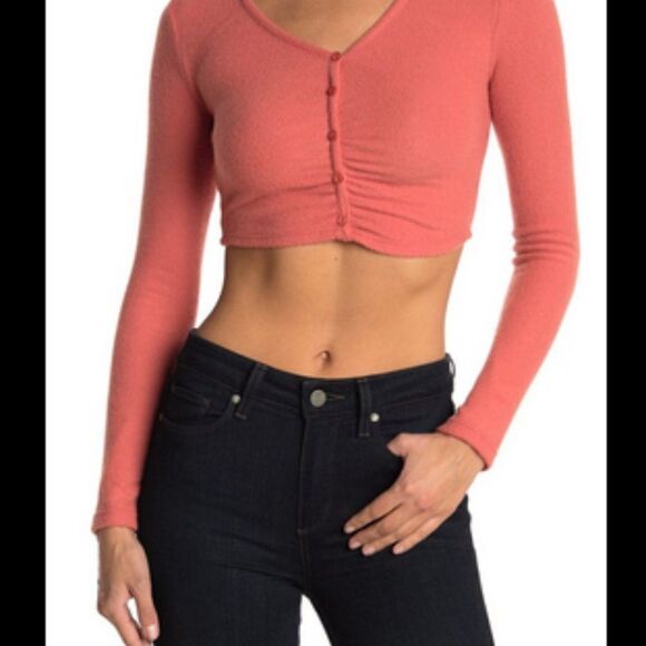 Abound Tops - 5/$25 Summer Sale!!!‎ Abound Coral Ruched Top Size Medium